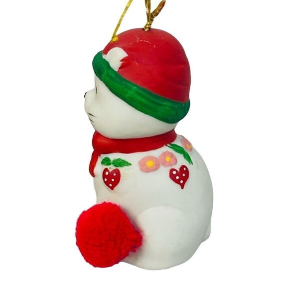 Vintage Cat Jolly Jingles Hand Painted Porcelain Bell Ornament Christmas w Box - Picture 4 of 8